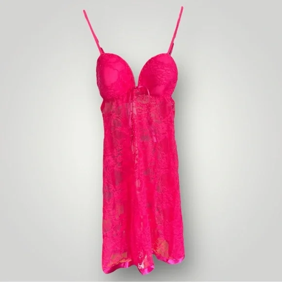 Lot/2 Hot Pink/Blue Lace Lingerie - Picture 2 of 16